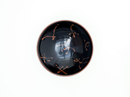 White porcelain Hakusan shallow tea bowl E-7 from Bai Shan pottery, featuring a smooth glaze and traditional Japanese design.