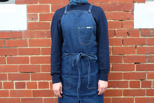 CIBI Apron Denim/Hickory - CIBI TOKYO STORE