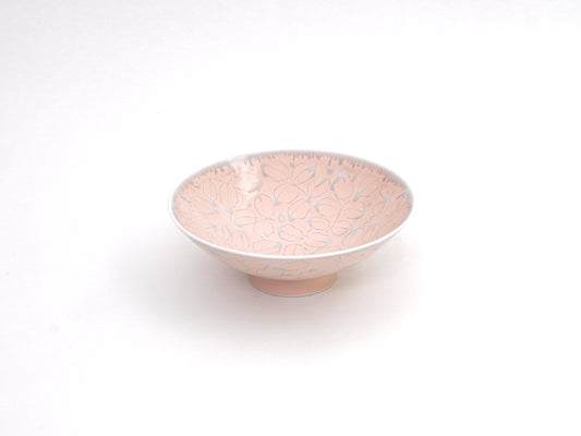 White ceramic shallow tea bowl HN-55 by Hakusan陶器, showing smooth glaze and rounded shape for traditional tea serving.