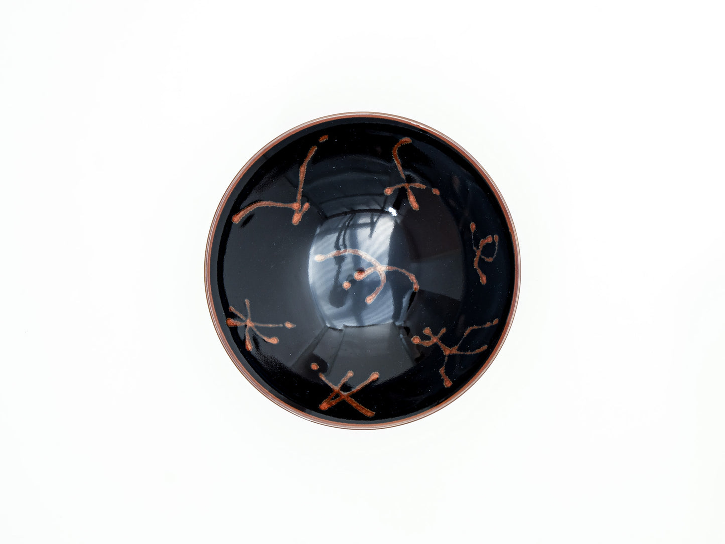 White porcelain Hakusan shallow tea bowl E-7 from Bai Shan pottery, featuring a smooth glaze and traditional Japanese design.