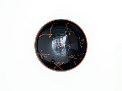 White porcelain Hakusan shallow tea bowl E-7 from Bai Shan pottery, featuring a smooth glaze and traditional Japanese design.