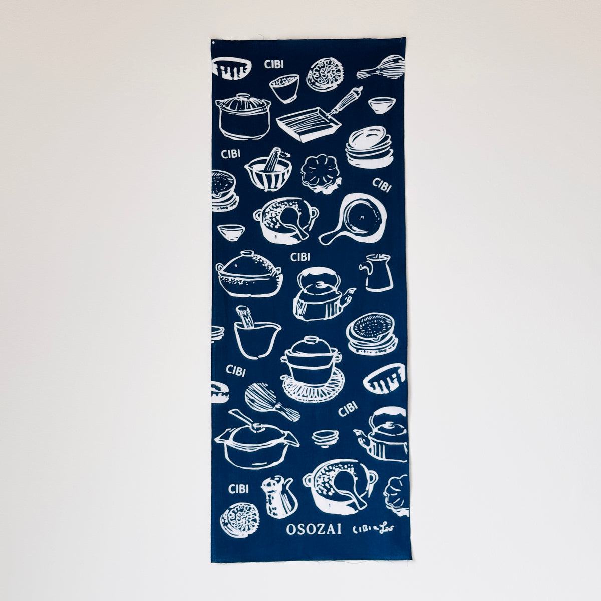 Kamawanu Tenugui CIBI / Osozai Kitchen Tools (Blue)